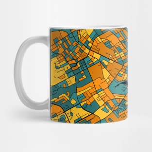 Kitchener Map Pattern in Orange & Teal Mug